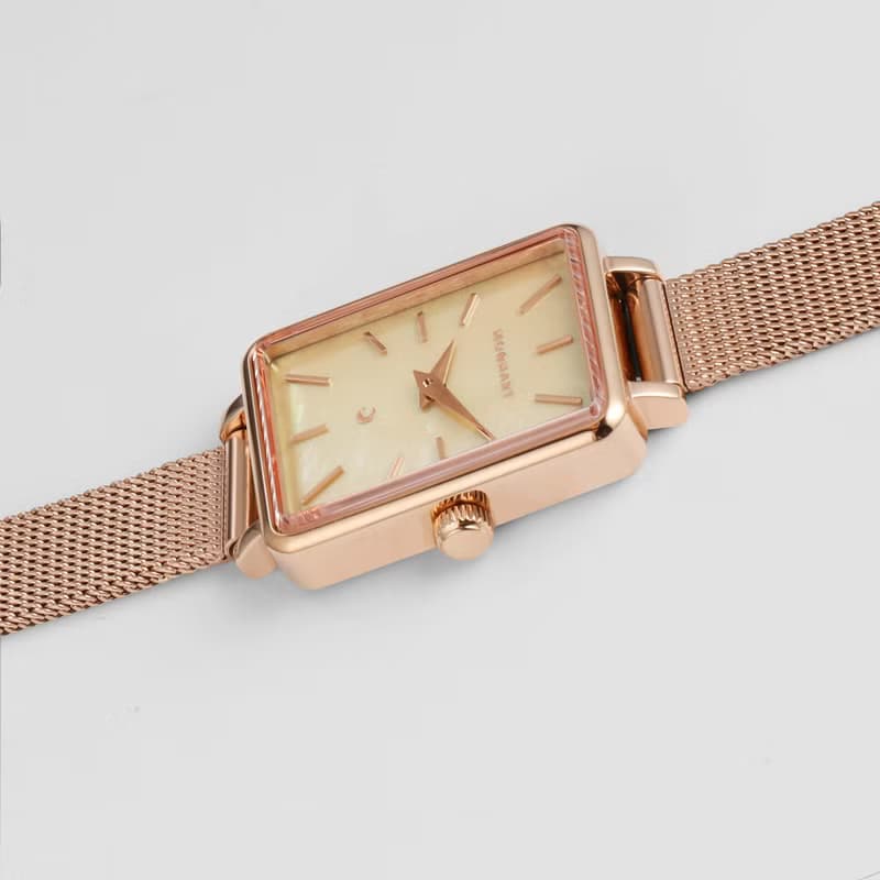 【MOONART】方型手錶 藝月系列-金沙 女裝手錶 珍珠貝藝術手錶