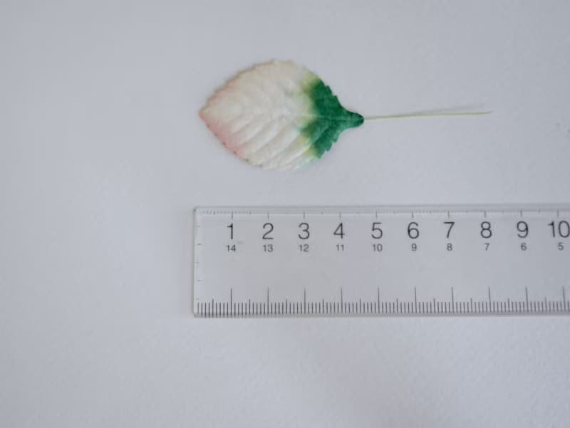 Paper Flower, Gift decoration DIY supplies: 50 pieces, green brush pink leaves