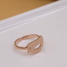 Handmade Little Bird Ring - Pink gold plated on brass Little Me by CASO jewelry
