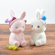 立體兔子矽膠口金包(兩色)