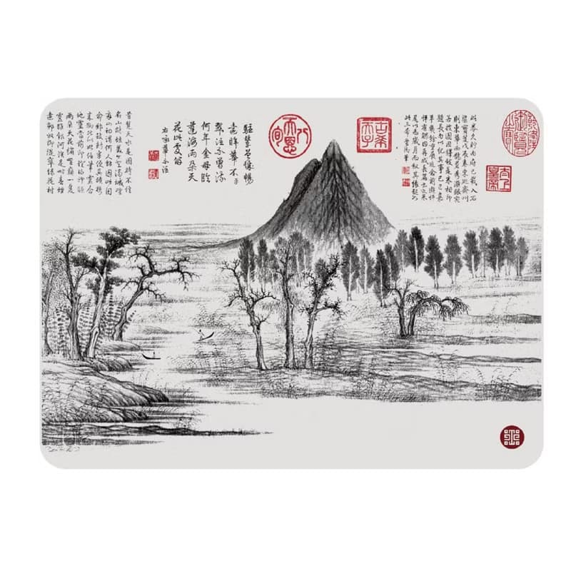 故宮授權 | 鵲華秋色矽膠餐墊-華不注山 (元 趙孟頫鵲華秋色 卷)