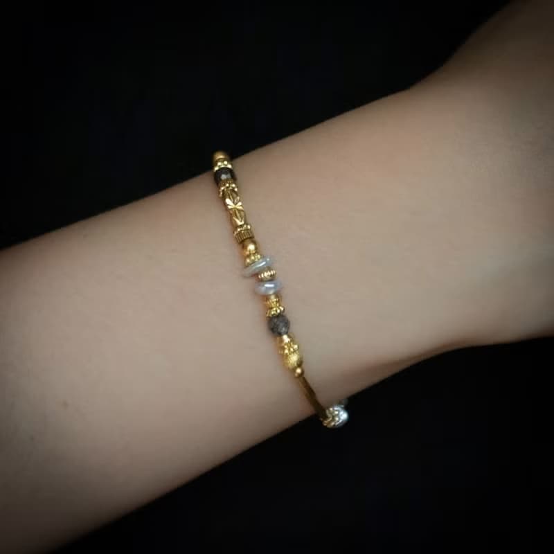 【雙子座】神秘星象學_雙面夢露 // 珍珠黑髮晶手鍊