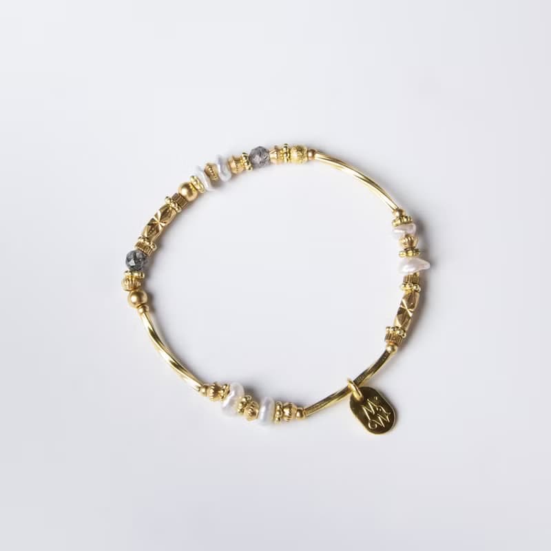 【雙子座】神秘星象學_雙面夢露 // 珍珠黑髮晶手鍊