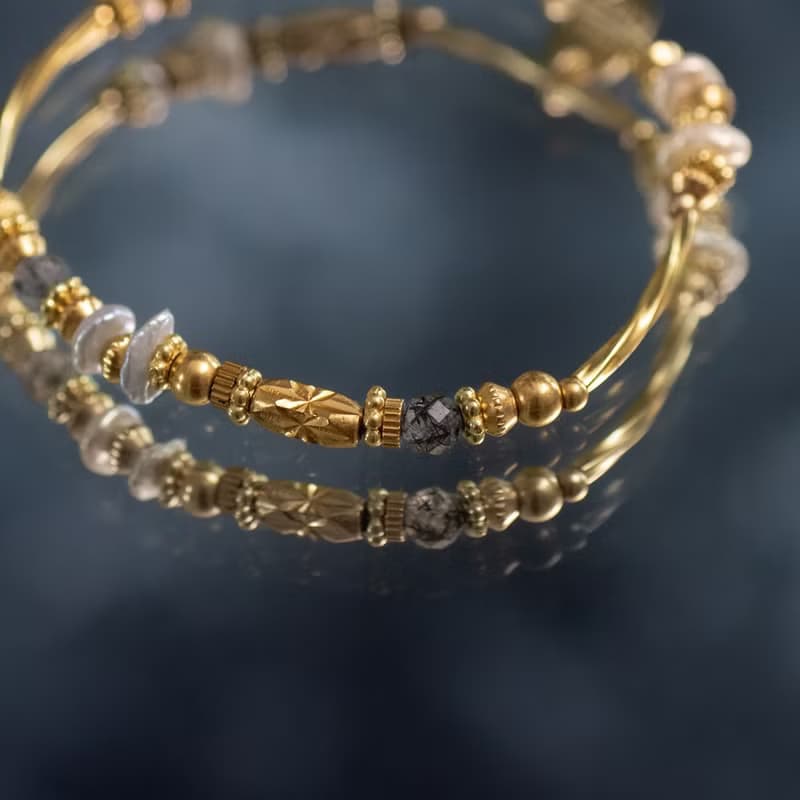 【雙子座】神秘星象學_雙面夢露 // 珍珠黑髮晶手鍊