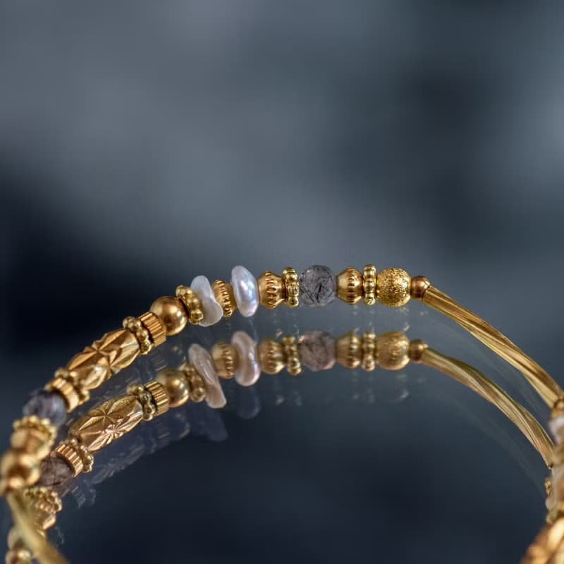 【雙子座】神秘星象學_雙面夢露 // 珍珠黑髮晶手鍊