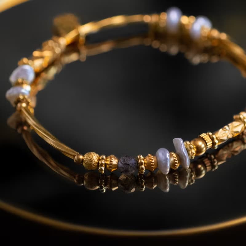 【雙子座】神秘星象學_雙面夢露 // 珍珠黑髮晶手鍊