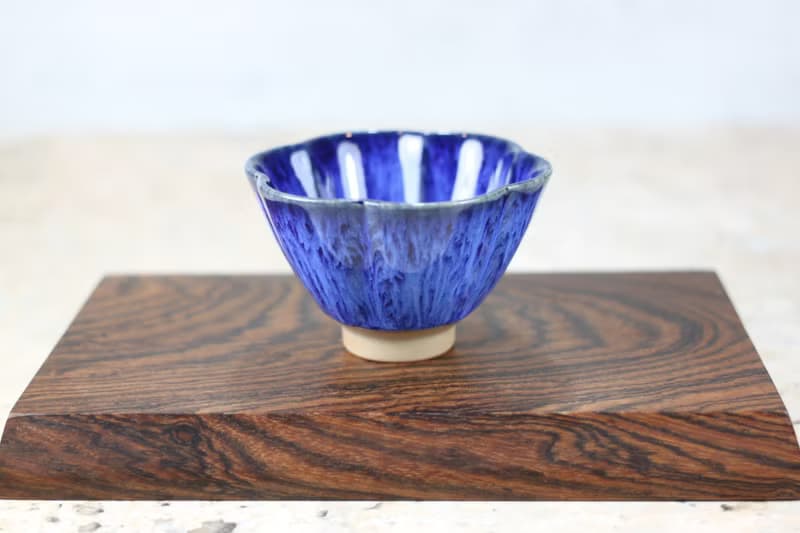 【送禮好物】湛海 天目釉 花瓣茶杯 茶碗 鶯歌名家葉敏祥作品