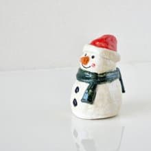 Christmas Snowman Ceramic - 100% handmade