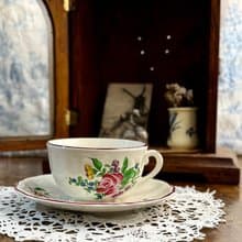 50273-法國19世紀末K & G Luneville 鄉村風格巧克力杯300ml