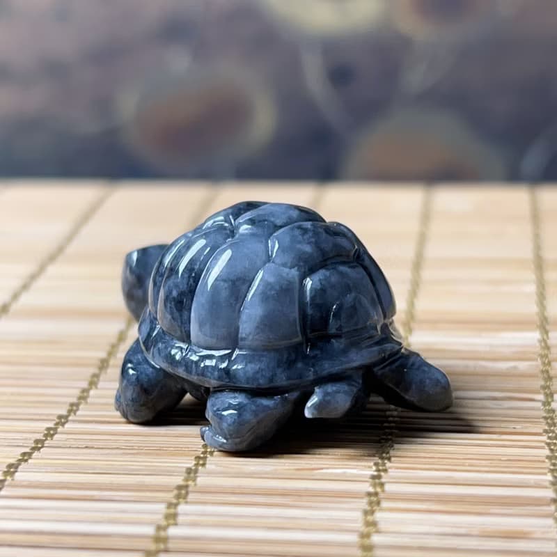 【吉祥‧長壽】烏雞翡翠烏龜 | 天然緬甸A貨翡翠 |  送禮