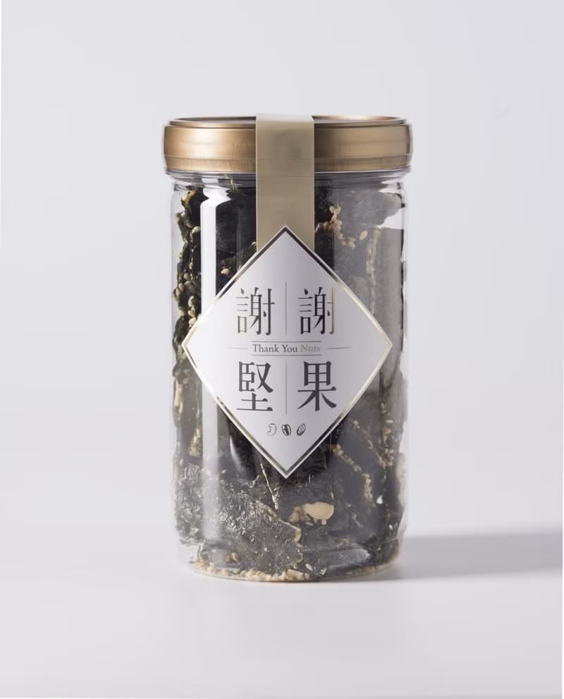 金盒 謝謝情比金堅禮盒(3罐附提袋)(綜合五堅果,海脆, 黑芝麻糕)