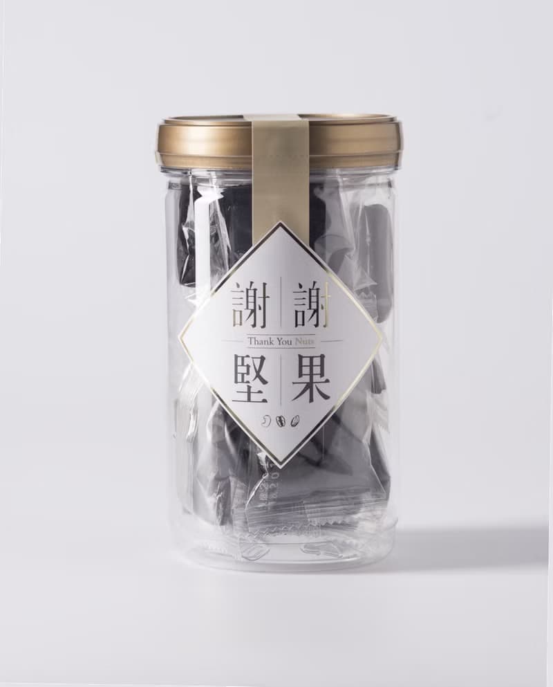 金盒 謝謝情比金堅禮盒(3罐附提袋)(綜合五堅果,海脆, 黑芝麻糕)