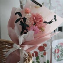【粉色系永生玫瑰花束】生日送禮/祝賀花禮/永生花