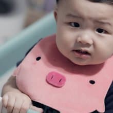 Bucute迪亞豬口水巾/寶寶的彌月禮物/口水巾/彌月