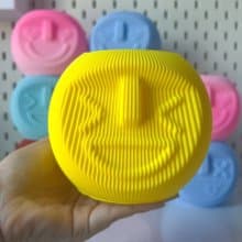 face vase (storage box) - Yellow color