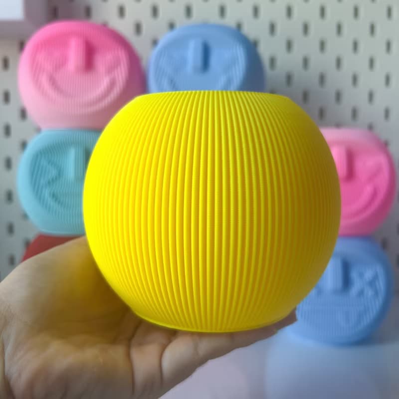 face vase (storage box) - Yellow color