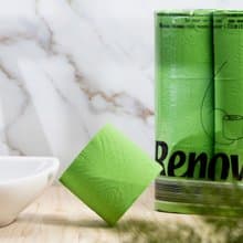 Renova滾筒木質檀香氛卷紙綠色純色六入敏感肌膚母嬰可用 小小兵
