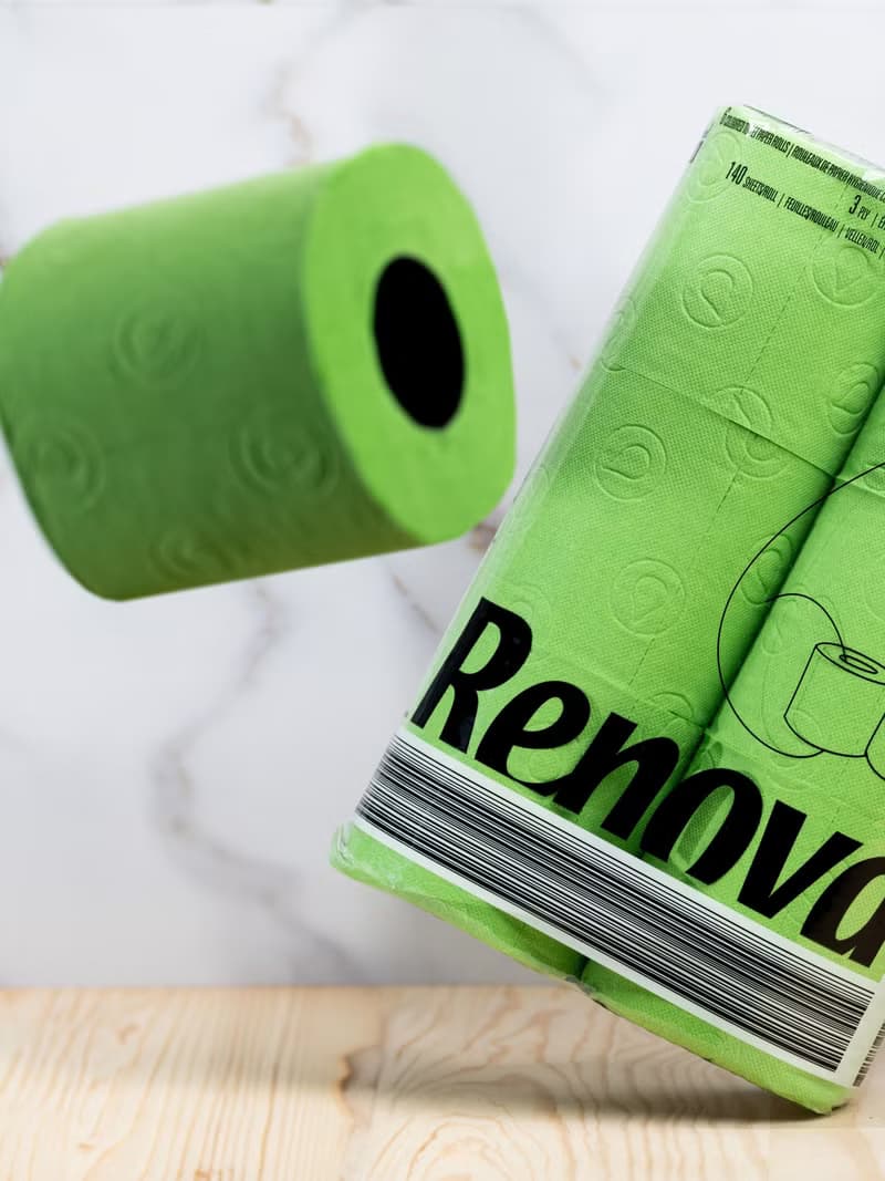 Renova滾筒木質檀香氛卷紙綠色純色六入敏感肌膚母嬰可用 小小兵