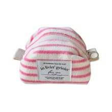 terry stripe pouch S_aurora pink