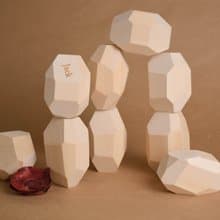 Wood Baby Balancing Unfinished Blocks Big Size