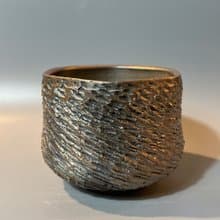 柴燒風紋大茶碗 / 水方 / 小平凡手作