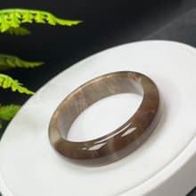 咖啡色瑪瑙手鐲 52MM 高瓷玉化飄天眼玉髓手環 半山半水 展望期待