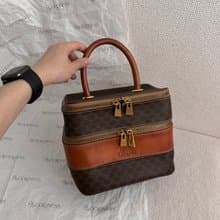 中古包 CELINE 焦糖雙層Vanity手袋