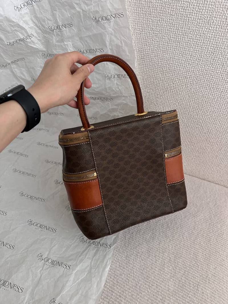 中古包 CELINE 焦糖雙層Vanity手袋