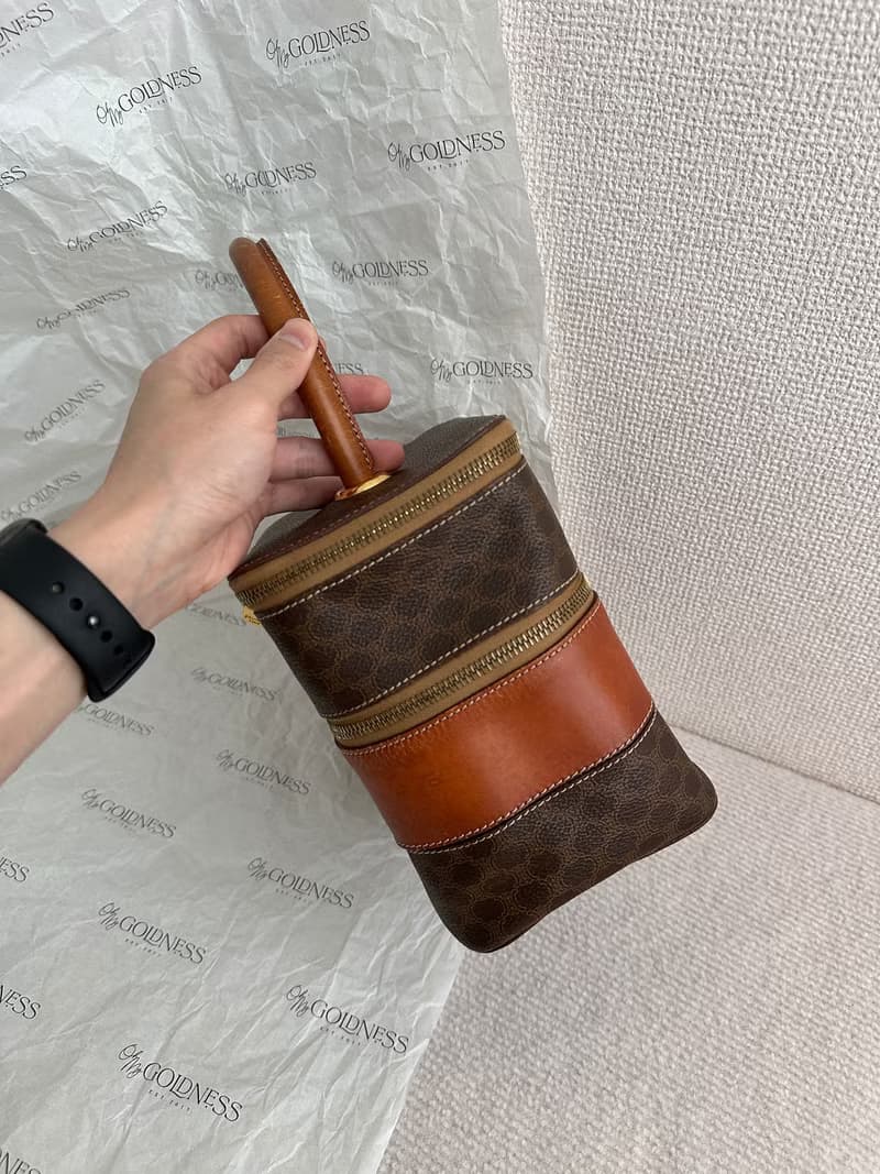中古包 CELINE 焦糖雙層Vanity手袋