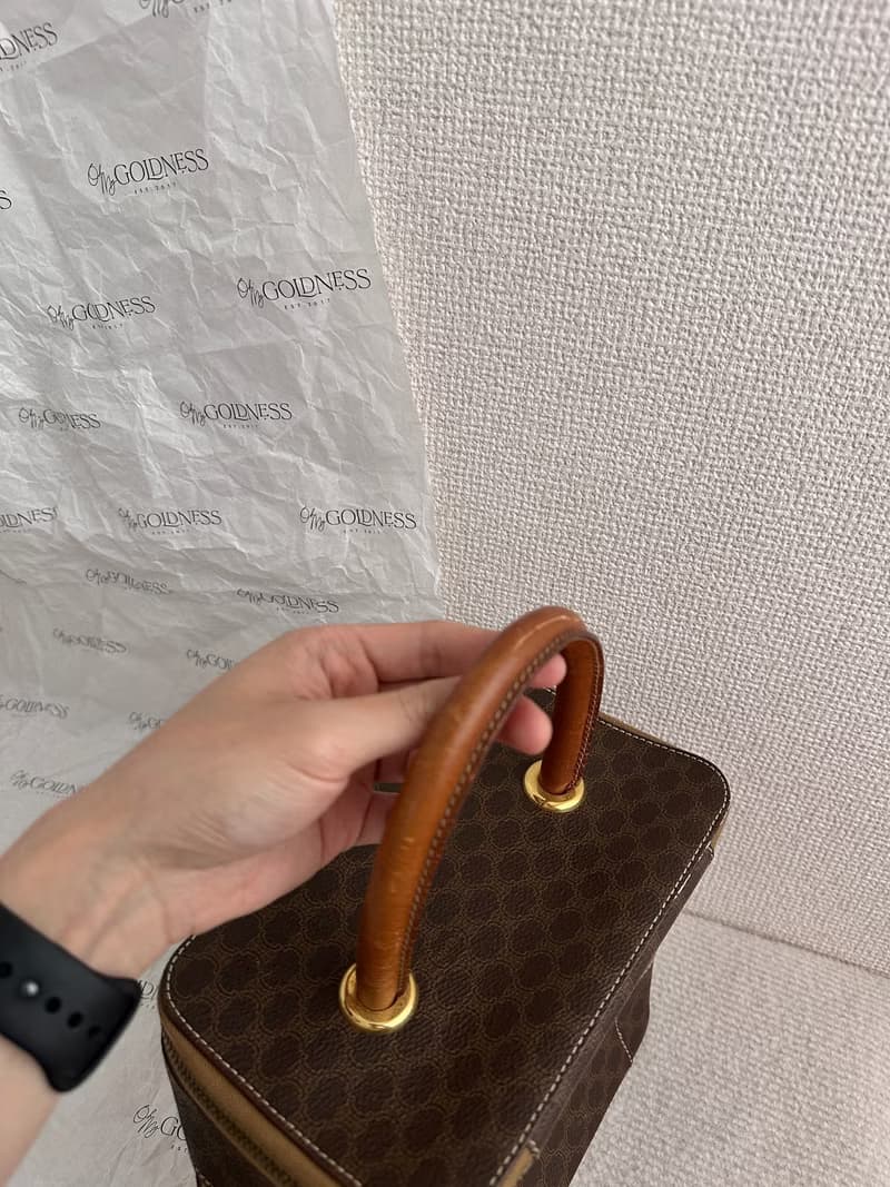 中古包 CELINE 焦糖雙層Vanity手袋