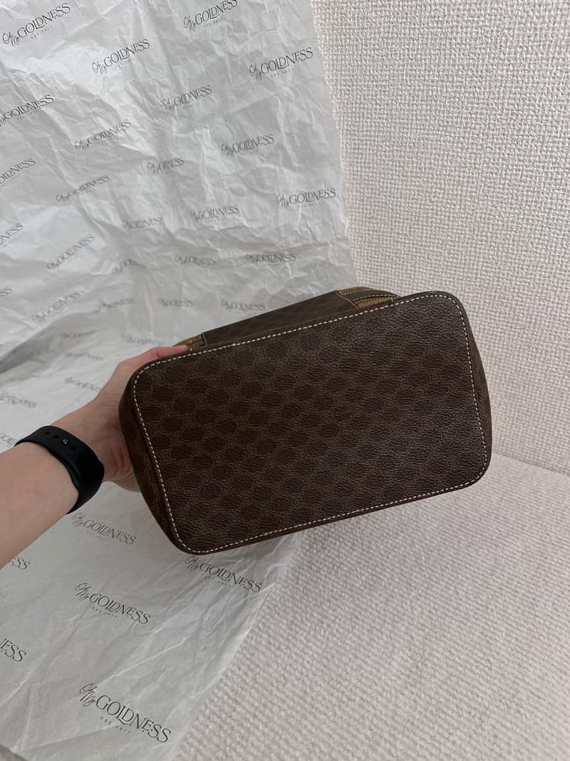 中古包 CELINE 焦糖雙層Vanity手袋