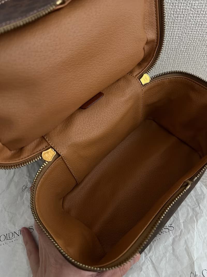 中古包 CELINE 焦糖雙層Vanity手袋