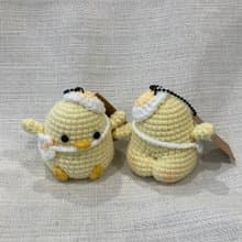 Crocheted Chick Keychain