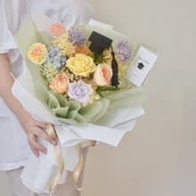/畢業花束C款/永生花 乾燥花 教師節 情人節 韓系花束