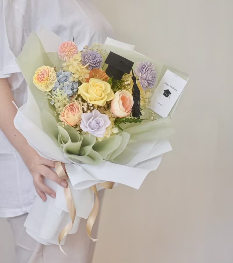 /畢業花束C款/永生花 乾燥花 教師節 情人節 韓系花束