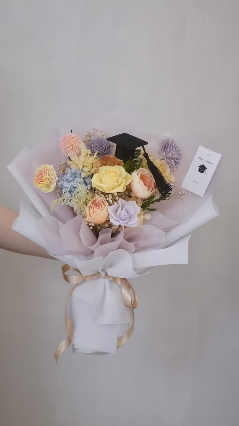 /畢業花束C款/永生花 乾燥花 教師節 情人節 韓系花束