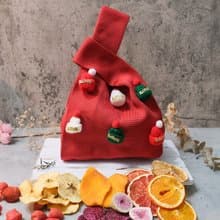 【禾果】預購-可愛聖誕帽手工綜合果乾針織包-紅色-耶誕禮物