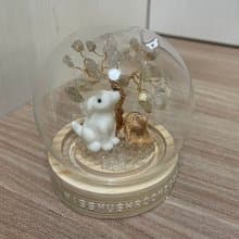 小白犬款訂製 | 水晶樹系列微景觀水晶球 | 可愛 | 居家擺飾