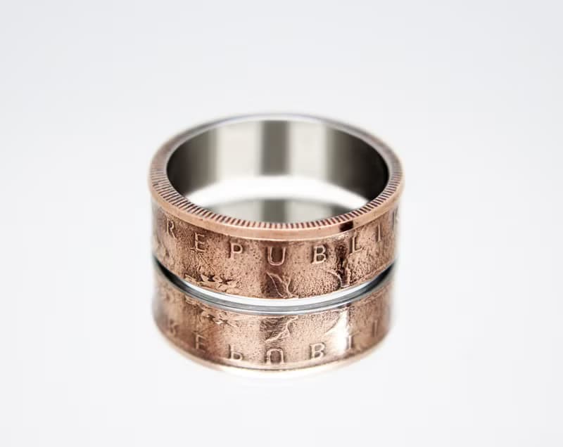 Czech Republic Coin Ring 10 Crowns 1993-2021 coin rings for men coin rings gift
