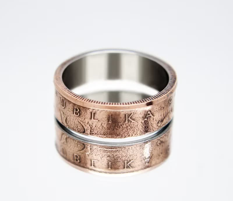 Czech Republic Coin Ring 10 Crowns 1993-2021 coin rings for men coin rings gift
