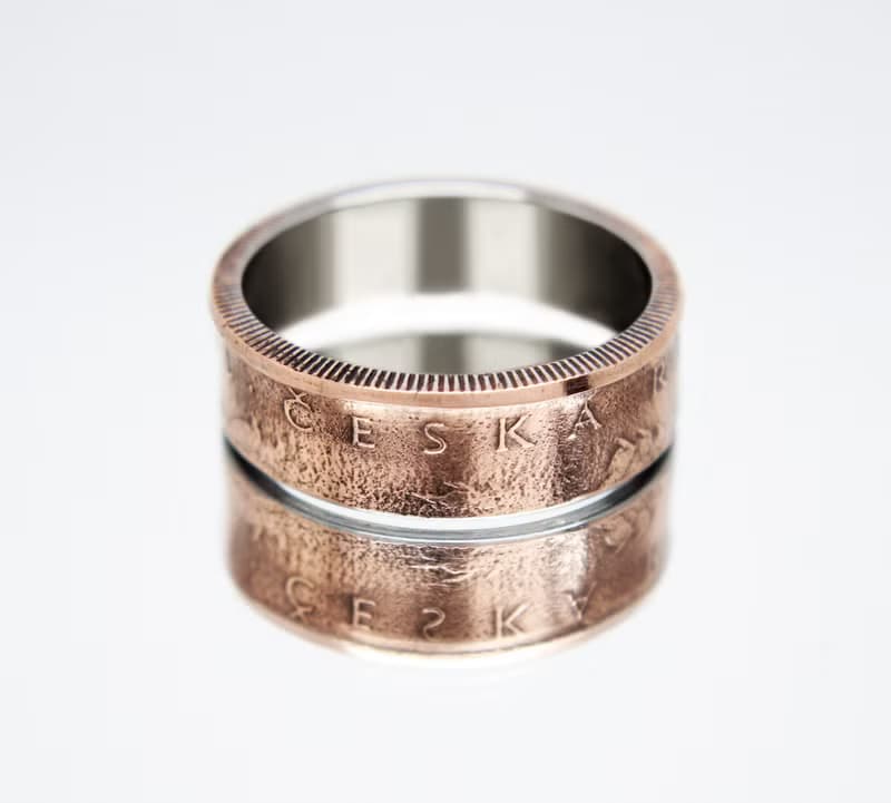 Czech Republic Coin Ring 10 Crowns 1993-2021 coin rings for men coin rings gift