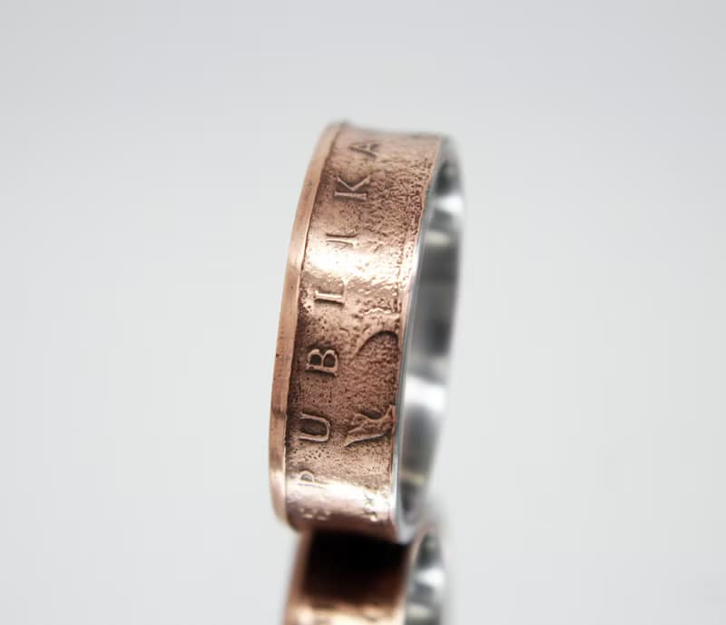 Czech Republic Coin Ring 10 Crowns 1993-2021 coin rings for men coin rings gift