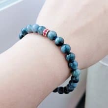 【純翠】天然翡翠 深牛仔藍7mm圓珠15到15手圍 | 顯白 | 附台灣證