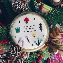 Forest Park Embroidery | Embroidery Compact Mirror | Christmas Gift