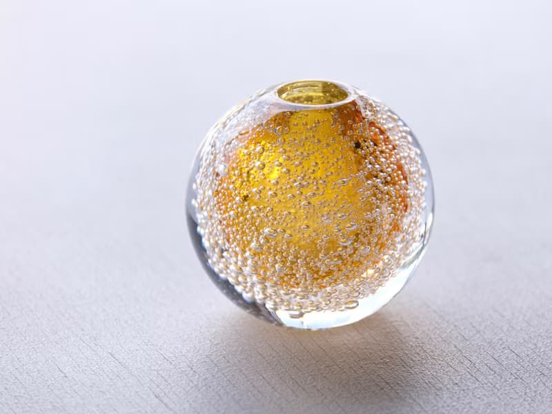 泡の一輪挿し　オーロライエロー