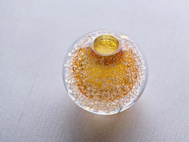 泡の一輪挿し　オーロライエロー