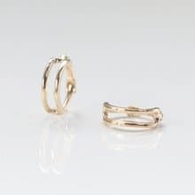 14K 金雙環小耳扣耳環(單個)