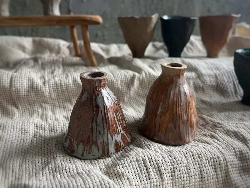 宴會盛放茶酒花杯・品茶杯・小酒杯・對杯  / 落葉栗 /