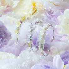 POM POM:冬日雪牡丹花束水晶球925鍍銀手鐲(三色可選)