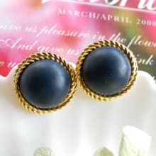 Vintage Jewelry 西洋古董飾品 簡約 旋轉框  針式耳環
